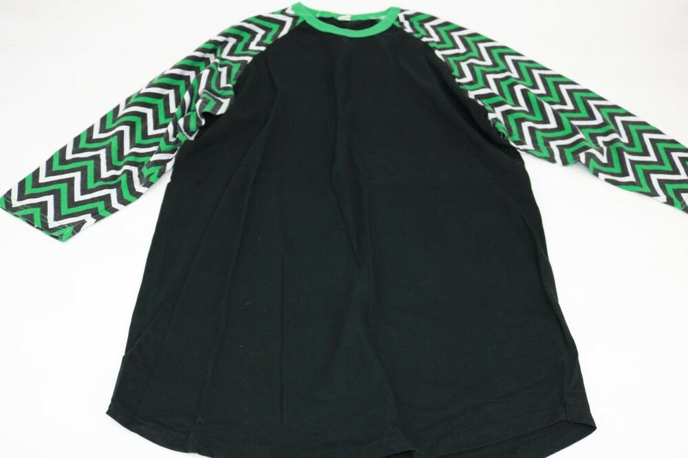 Unbranded Women’s Shirt Long Sleeve Print Solid Black Green Casual No Tag/Size